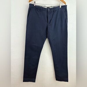 J.Crew broken in dark blue chino pants size W34 L32